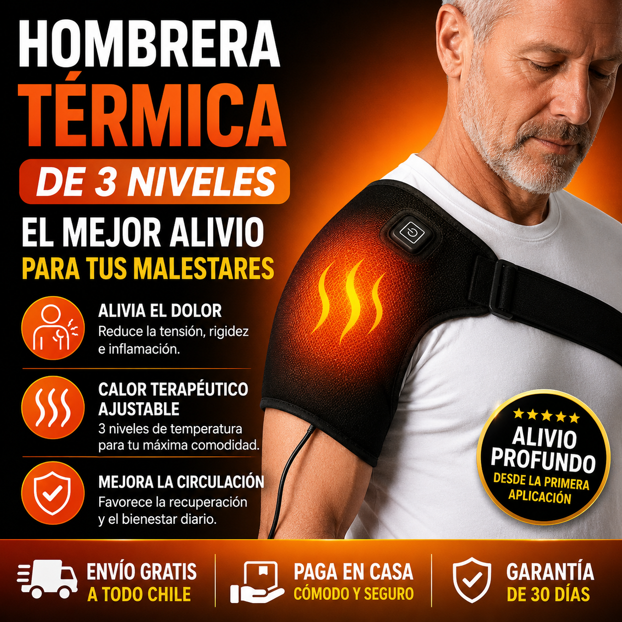HOMBRERA TERMICA DE 3 NIVELES - EL MEJOR ALIVIO PARA TUS MALESTARES
