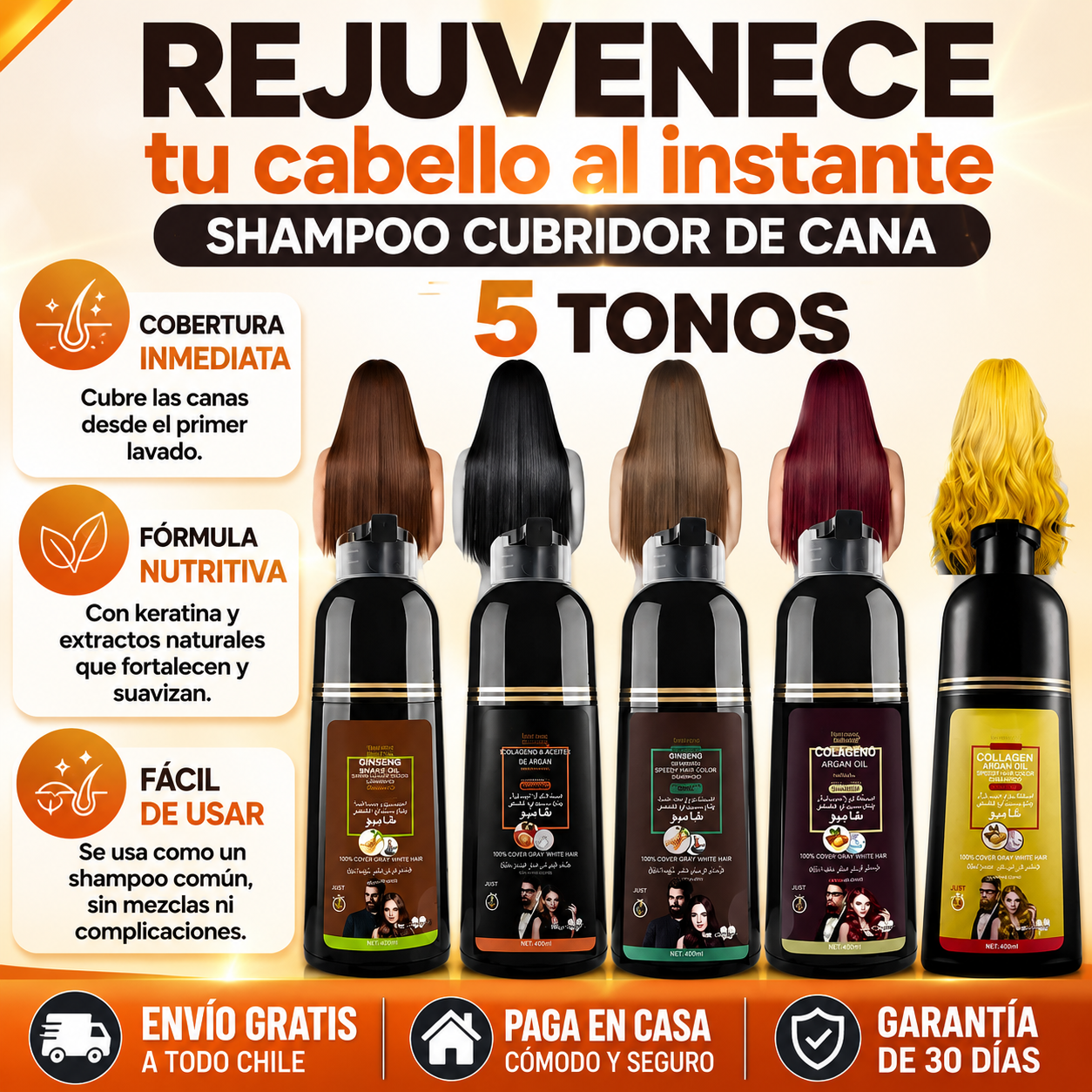 Shampoo cubridor de cana - REJUVENECE tu cabello al instante